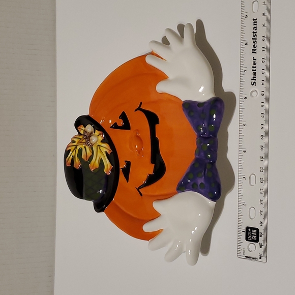 Fitz and Floyd Essentials Derby Pumpkin Plate - Picture 2 of 7